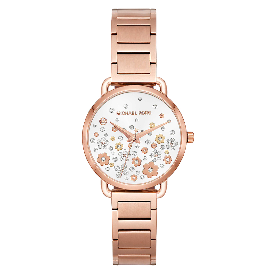 Đồng Hồ Nữ Michael Kors MK3841 Mặt Đính Đá Màu Vàng Hồng
