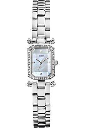 Đồng Hồ Nữ Guess W0107L1 Mặt Chữ Nhật Màu Bạc