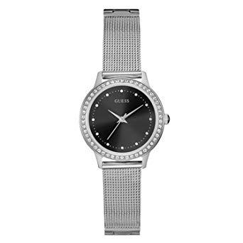 Đồng Hồ Nữ Guess W0647L5 Dây Lưới Thanh Lịch Màu Bạc Đen