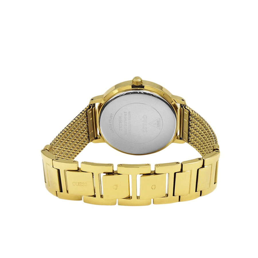 Đồng Hồ Nữ Guess W0822L2 Dây Nhuyễn, Viền Đính Đá