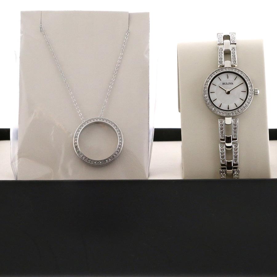 Đồng Hồ Bulova 96X130 Tinh Xảo Kèm Dây Chuyền Cho Nữ