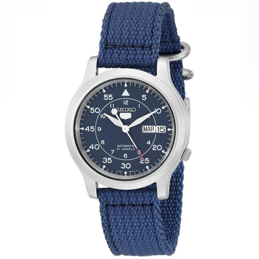 Đồng Hồ Seiko 5 Quân Đội Bền, Đẹp Và Cá Tính Màu Xanh Nước Biển 37mm