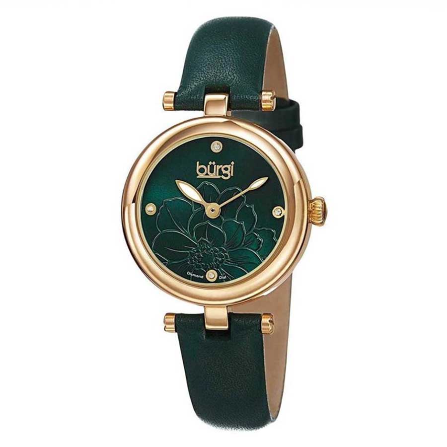 Đồng Hồ Burgi BUR128GN Dây Da Cho Nữ