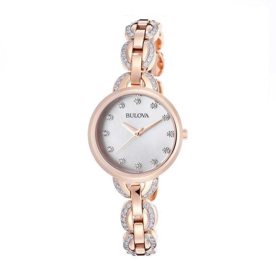 Đồng Hồ Nữ Bulova 98L207 Tinh Tế Màu Vàng Hồng