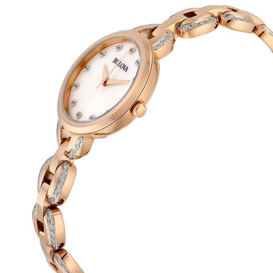 Đồng Hồ Nữ Bulova 98L207 Tinh Tế Màu Vàng Hồng