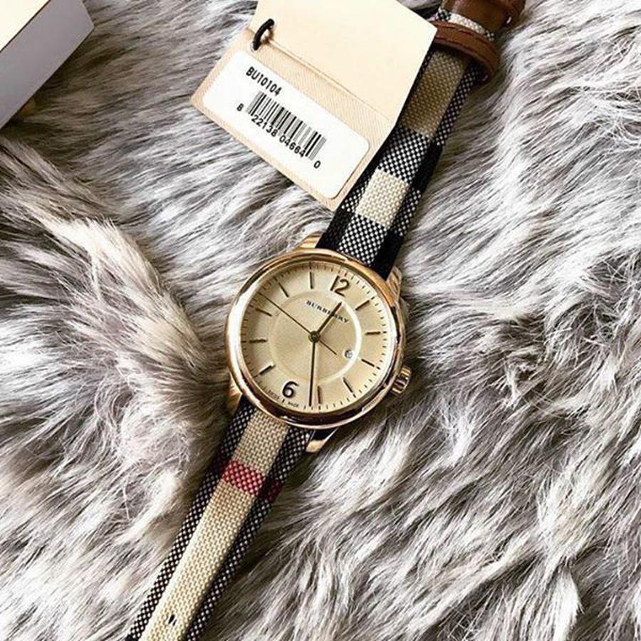 Mua ng H Burberry BU10104 day da cho N chinh hang may Quartz Gia t t