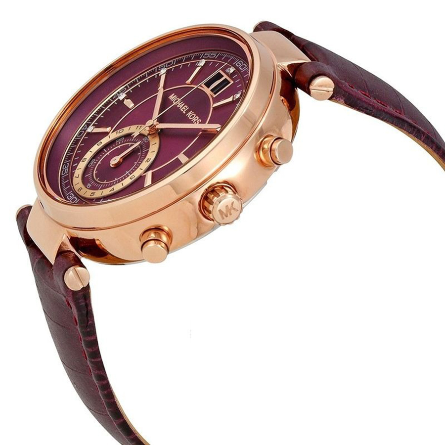 Đồng Hồ Nữ Michael Kors MK2580 Màu Đỏ Mận