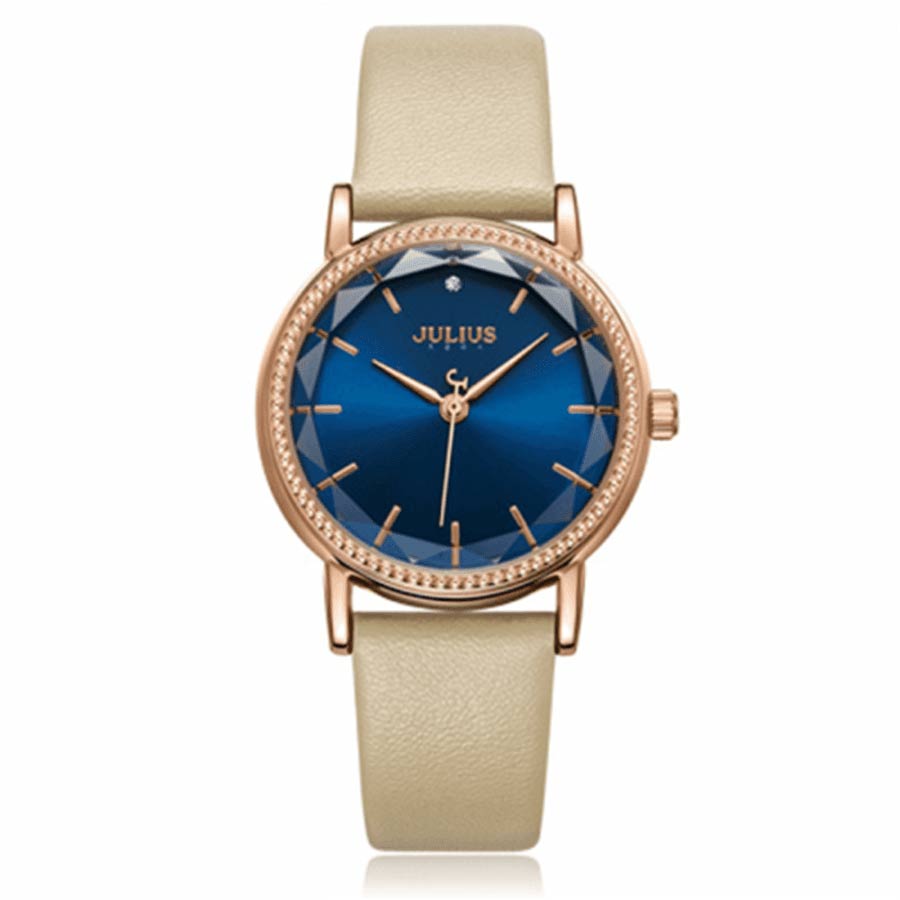 Đồng Hồ Nữ Julius JA-1012D Màu Kem