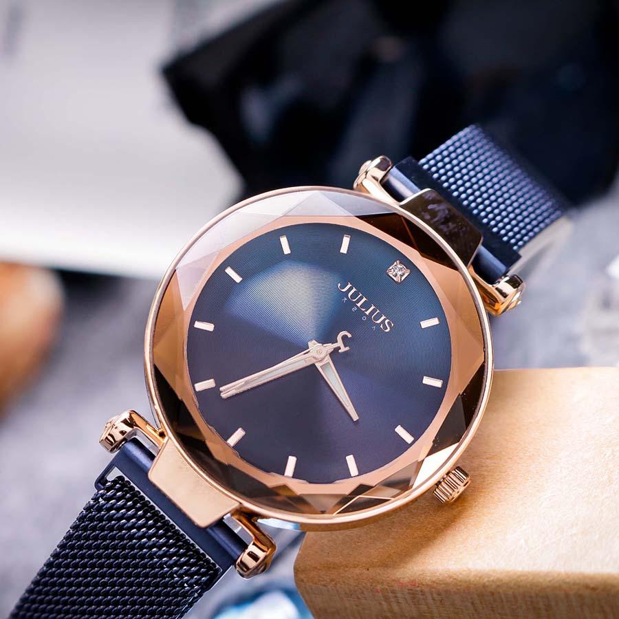 Đồng Hồ Nữ Julius JA-1166D Màu Xanh