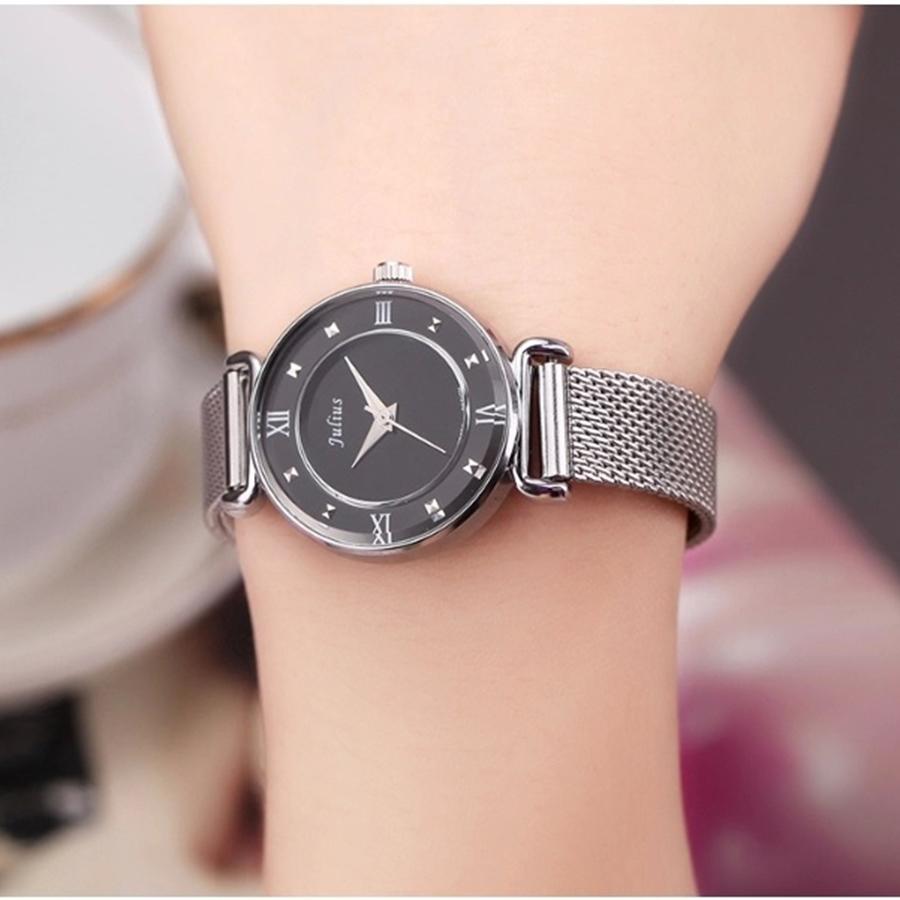 Đồng Hồ Nữ Julius JA-728 JU964 Màu Đen Bạc