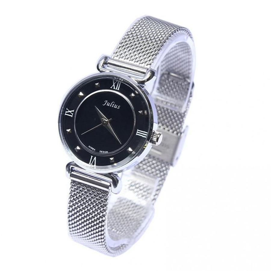 Đồng Hồ Nữ Julius JA-728 JU964 Màu Đen Bạc