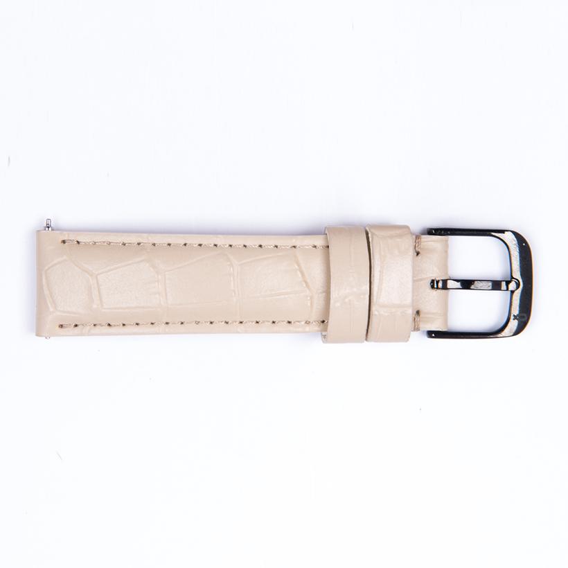Dây Da Crocodile Stamperd Strap Knot TD-16IVBK Màu Irovy