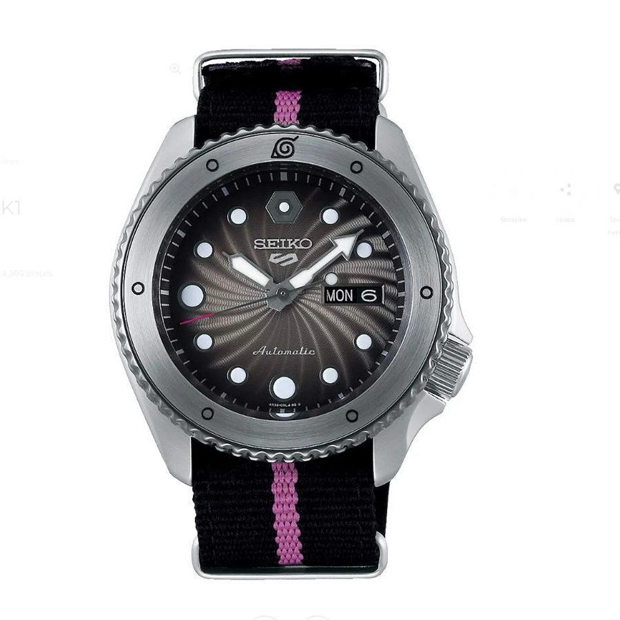 Đồng Hồ Seiko 5 Sports Boruto Limited Edition SRPF65K1S Màu Đen Xám