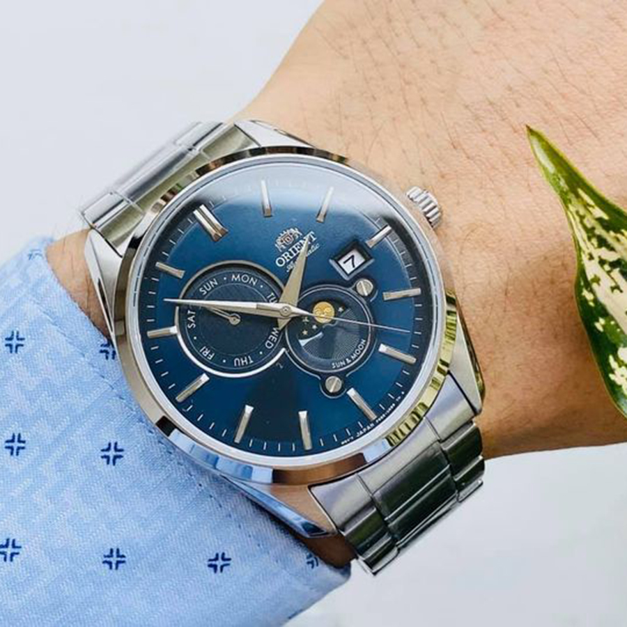 Đồng Hồ Nam Orient Sun and Moon Gen 5 RA-AK0303L10B Màu Bạc