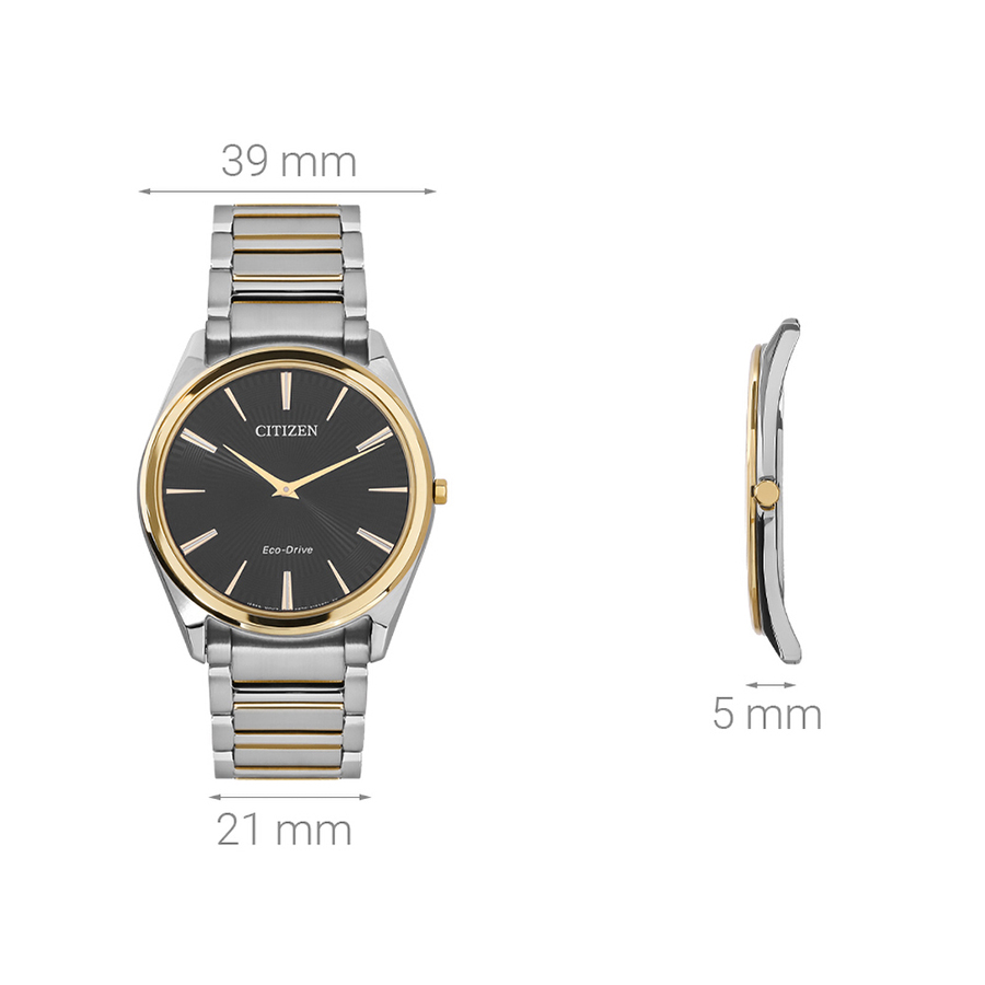 Đồng Hồ Citizen Eco-Drive Collection AR3078-88E Cho Nam Màu Trắng Mặt Đen