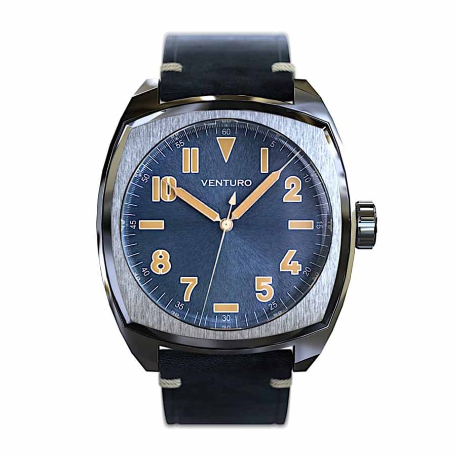 Đồng Hồ Nam Venturo Field Watch II Màu Blue Sunburst (+ 1 Canvas Strap)
