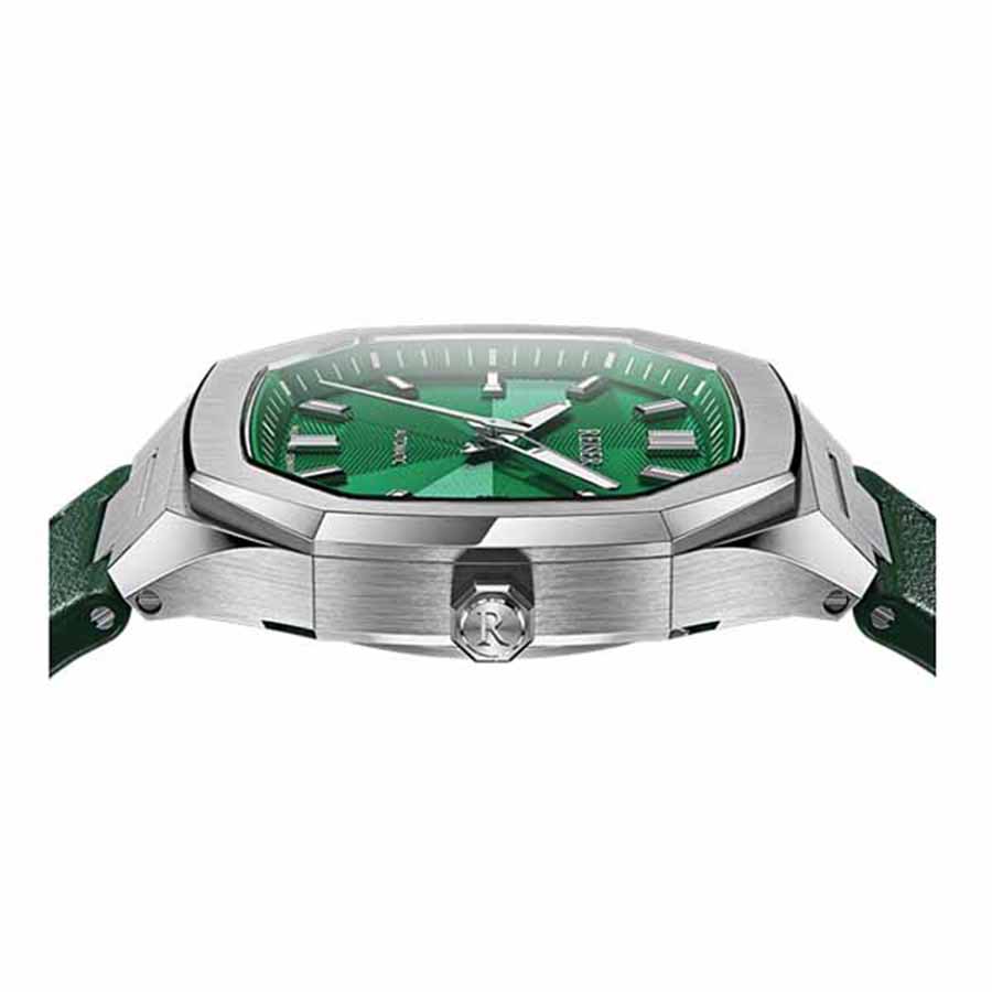 Đồng Hồ Nam Alpen Date Emerald Green Leather Strap Màu Xám Mặt Xanh Lá Cây