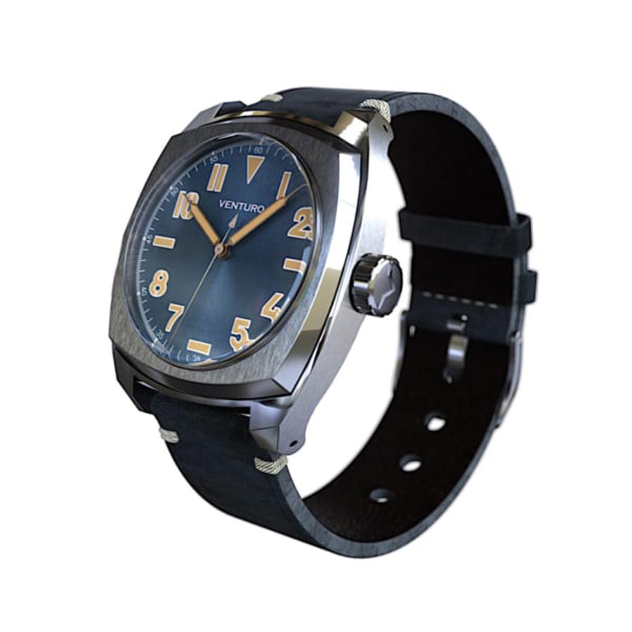 Đồng Hồ Nam Venturo Field Watch II Màu Xanh Blue Sunburst (+1 Canvas Strap)