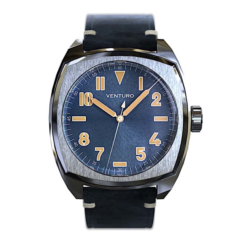 Đồng Hồ Nam Venturo Field Watch II Màu Xanh Blue Sunburst (+1 Canvas Strap)