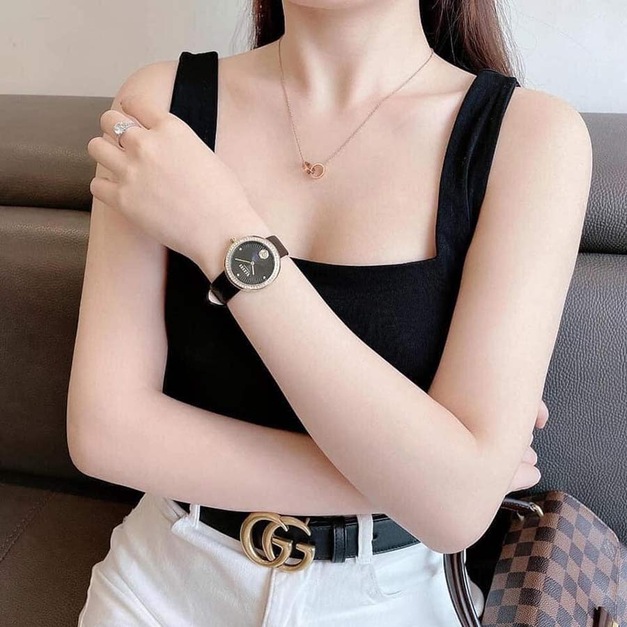 Đồng Hồ Nữ Versus Versace Lea Crystal Women's Watch VSPEN2521 Màu Đen