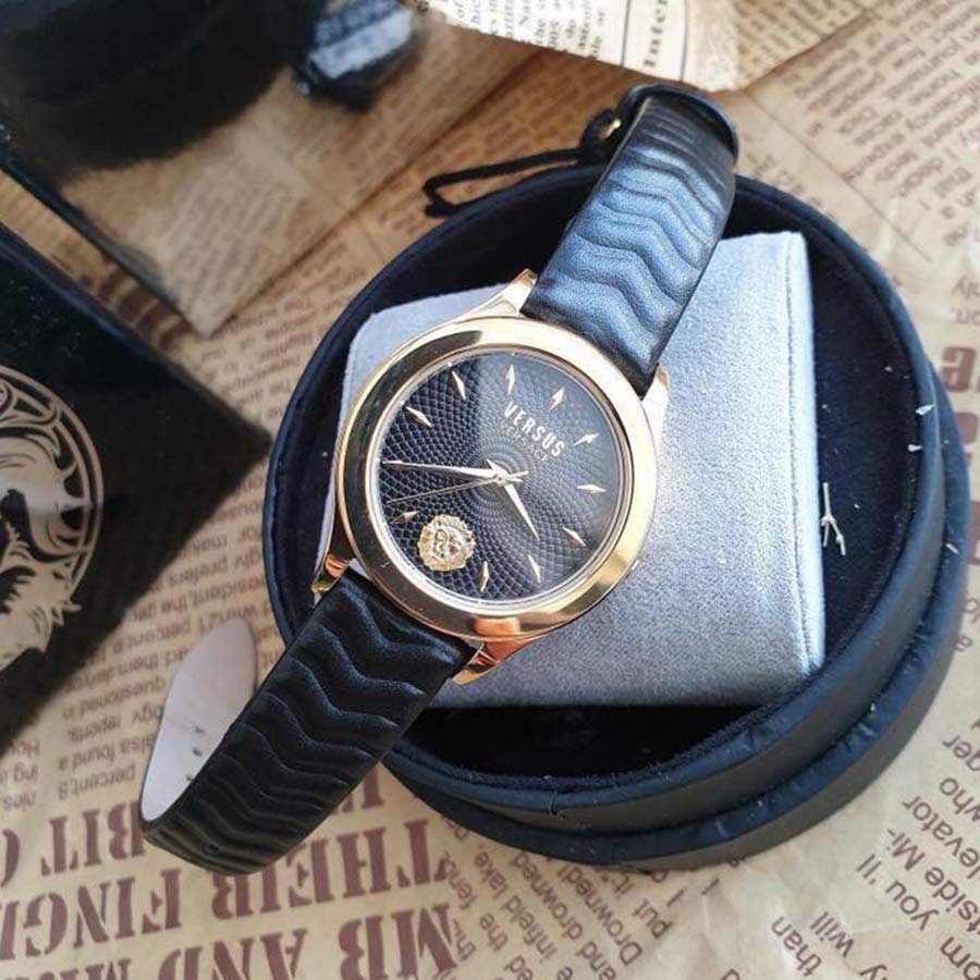 Đồng Hồ Nữ Versus Versace Mount Pleasant Women's Watch VSP560318 Màu Đen Vàng