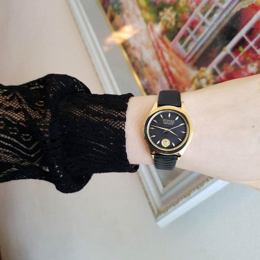 Đồng Hồ Nữ Versus Versace Mount Pleasant Women's Watch VSP560318 Màu Đen Vàng
