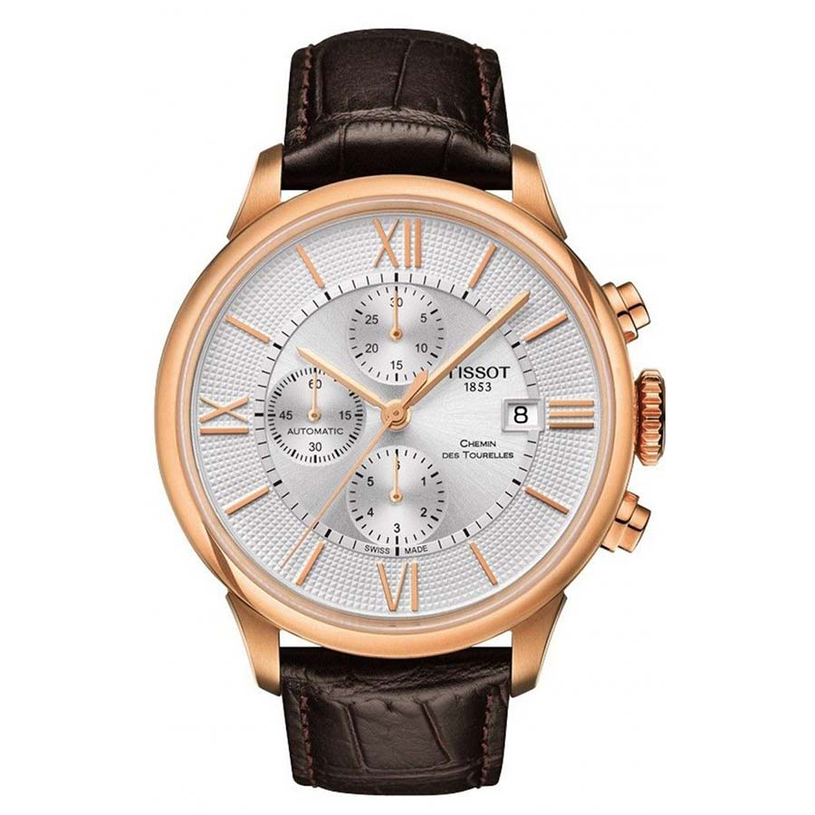 Đồng Hồ Nam Tissot Chemin Des Tourelles Automatic Chronograph T099.427.36.038.00 Màu Vàng Bạc