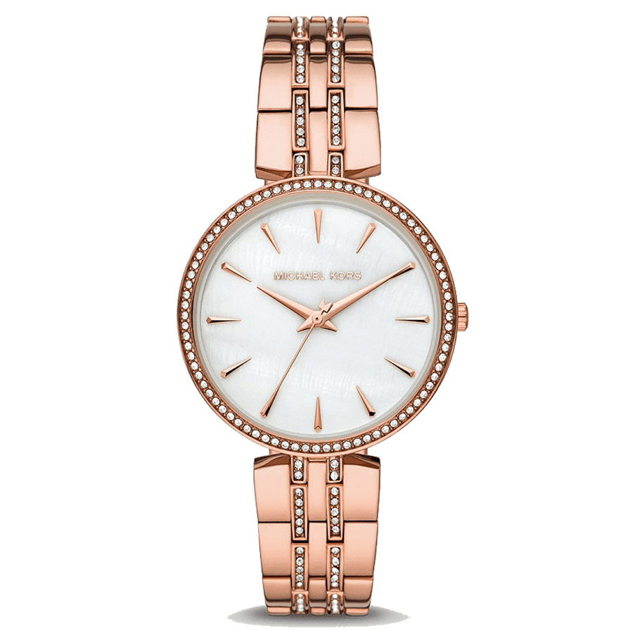 Đồng Hồ Nữ Michael Kors Anabeth Three-Hand Rose Gold-Tone Alloy Watch MK7168 Màu Trắng Phối Vàng Hồng