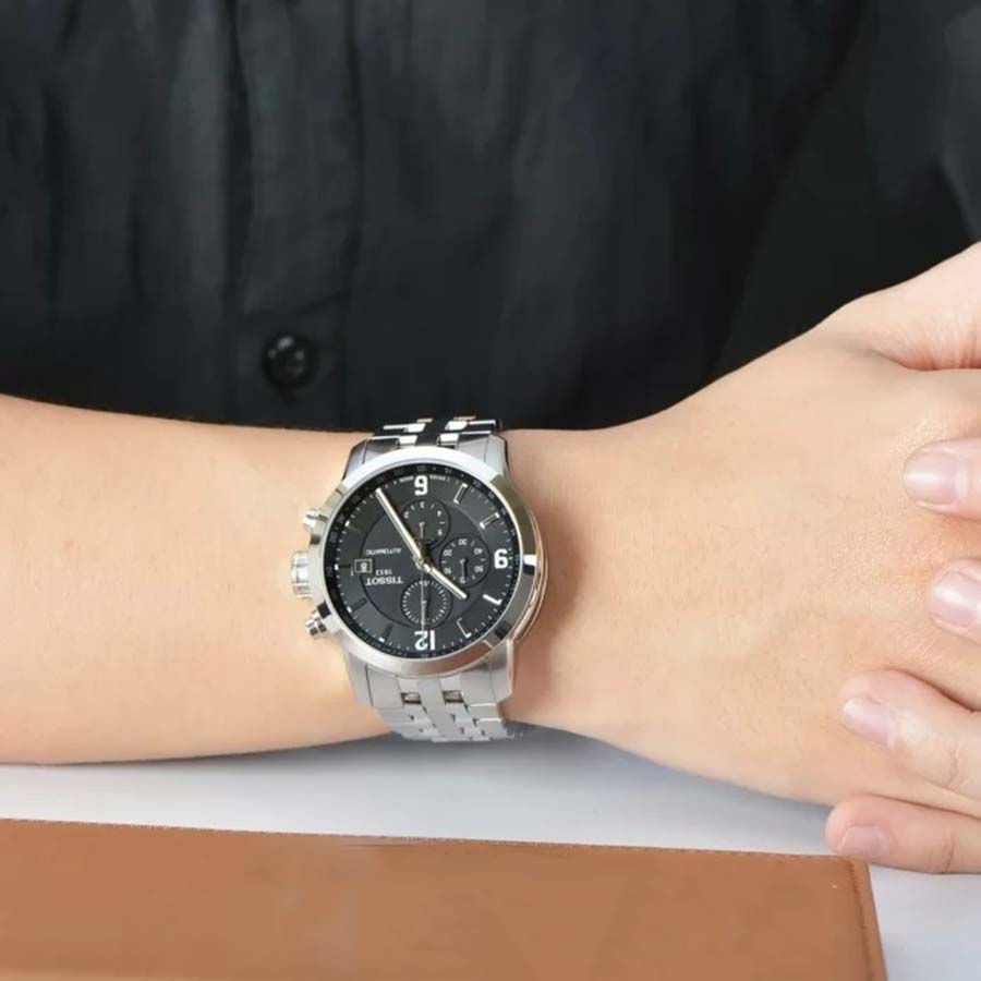 Đồng Hồ Nam Tissot PRC 200 Automatic Chronograph T055.427.11.057.00 44mm Màu Bạc Đen