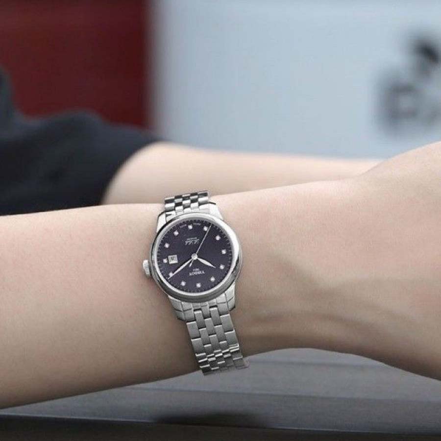 Đồng Hồ Nữ Tissot Le Locle Automatic Lady T006.207.11.126.00 29mm Màu Bạc Đen