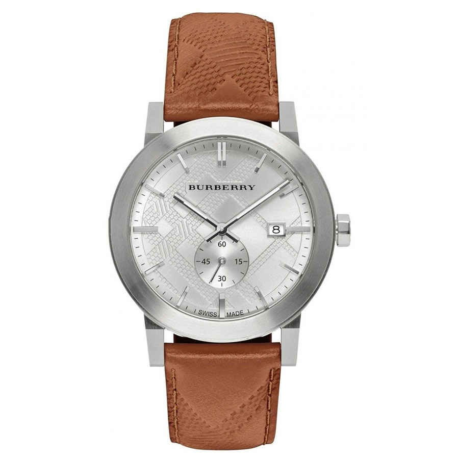 Đồng Hồ Burberry The City Brown Leather BU9904 42mm Màu Bạc Nâu