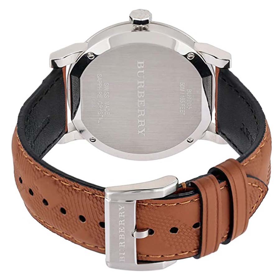 Đồng Hồ Burberry The City Brown Leather BU9904 42mm Màu Bạc Nâu