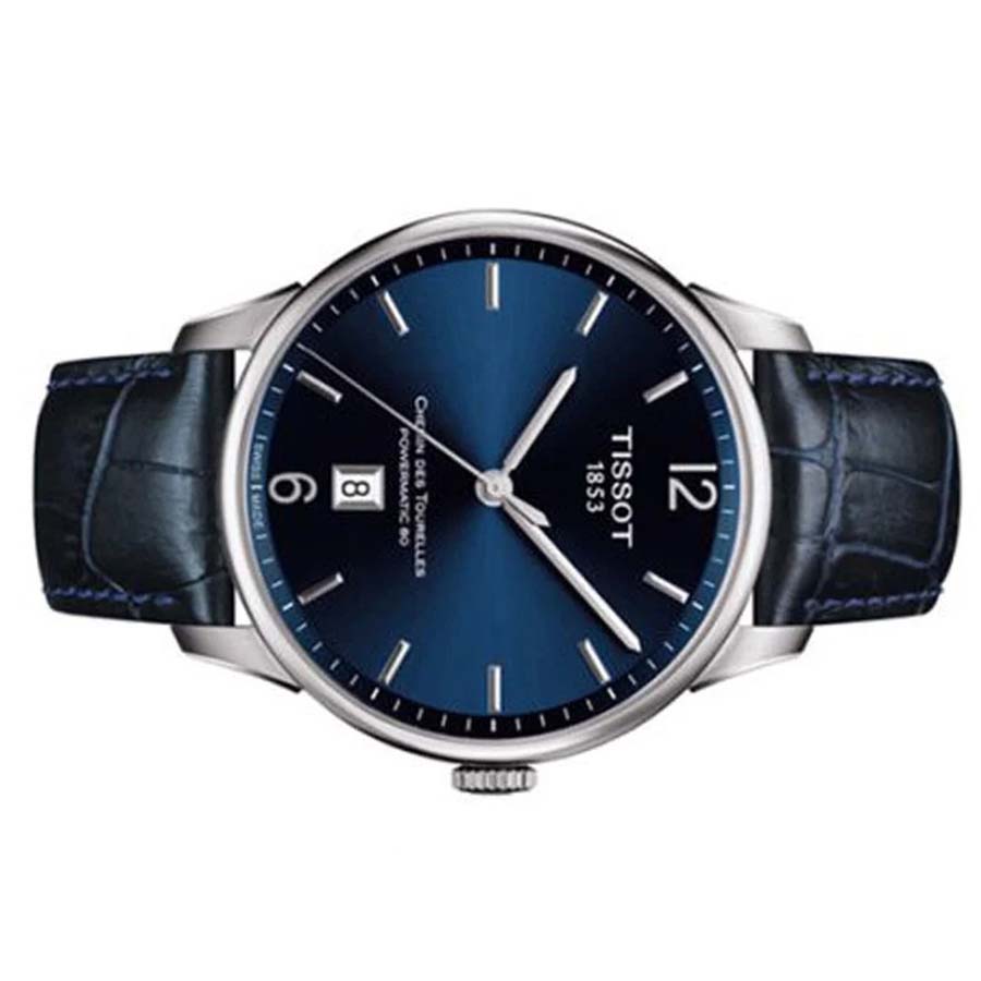 Đồng Hồ Nam Tissot Chemin Des Tourelles Powermatic 80 T099.407.16.047.00 42mm Màu Bạc Xanh