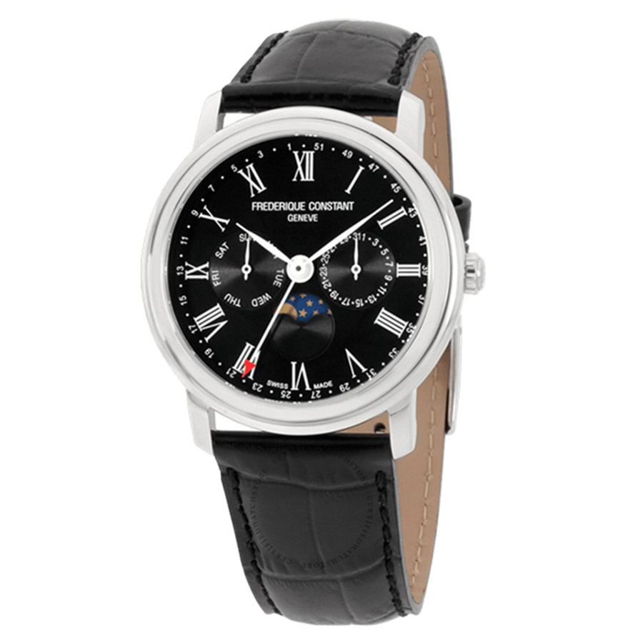 Đồng Hồ Nam Frederique Constant Men's Classic Black Dial Watch FC-270BR4P6 40mm Màu Bạc Đen