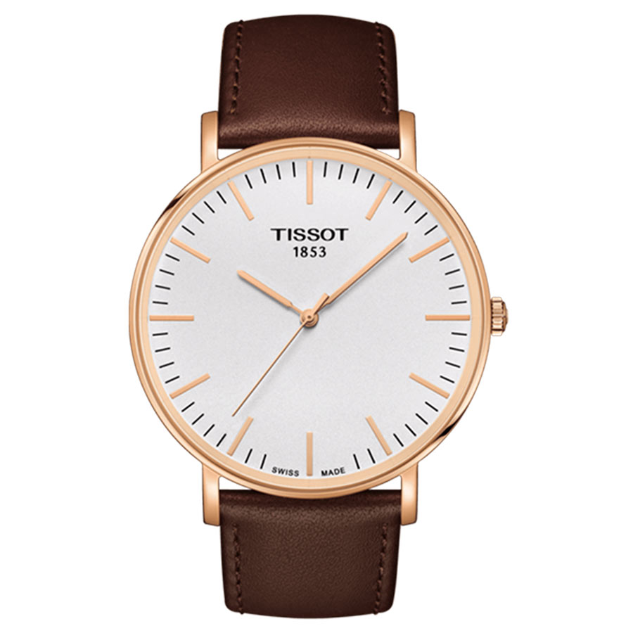 Đồng Hồ Nam Tissot Everytime Large T109.610.36.031.00 42mm Màu Trắng Phối Vàng Hồng