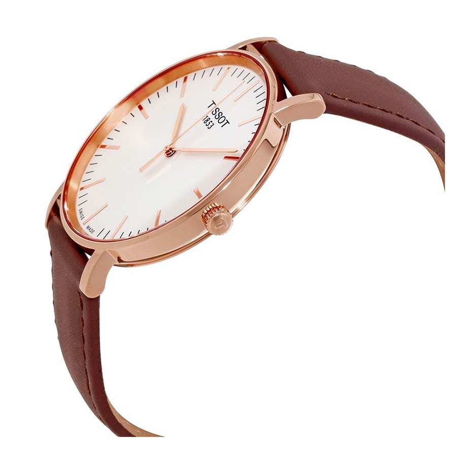 Đồng Hồ Nam Tissot Everytime Large T109.610.36.031.00 42mm Màu Trắng Phối Vàng Hồng