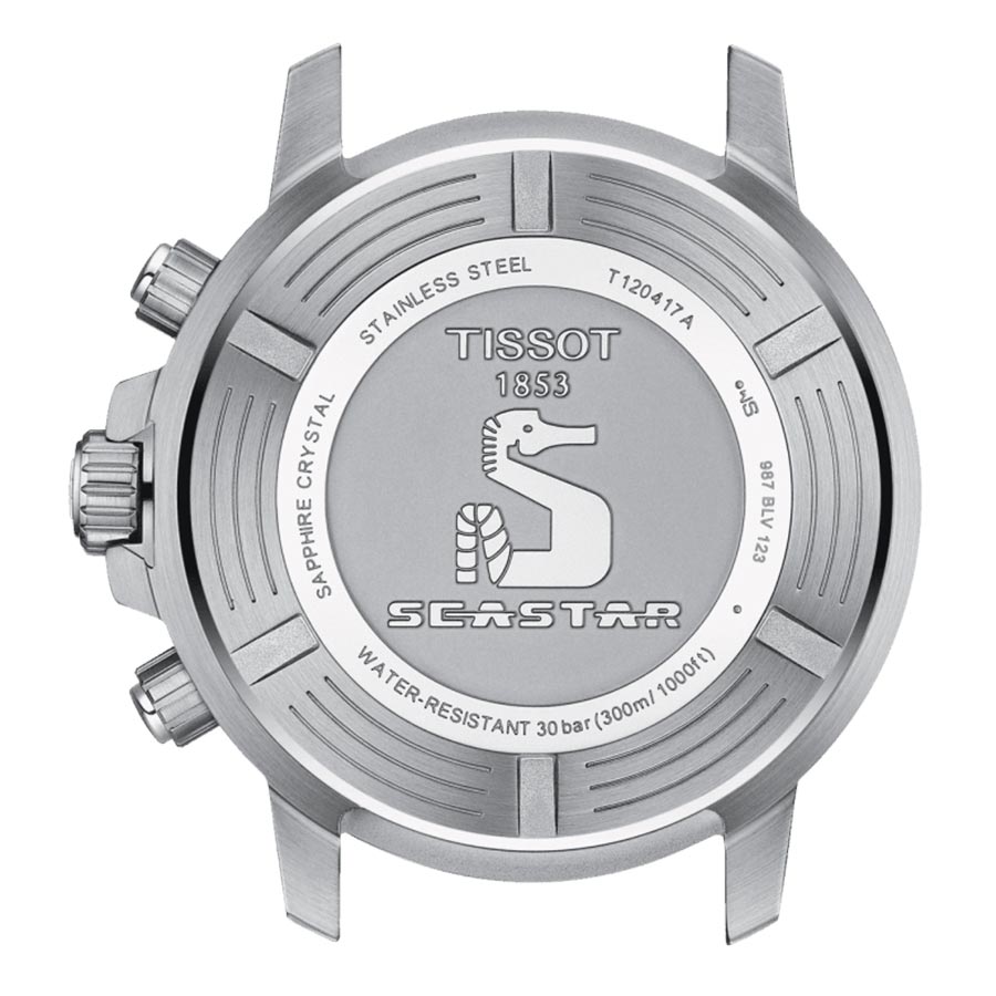 Đồng Hồ Nam Seastar 1000 Chronograph T120.417.11.051.01 45.5mm Màu Bạc Đen