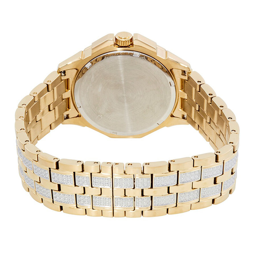 Đồng Hồ Nam Bulova Crystal Silver Dial Yellow Gold-tone Men's Watch 98C126 Màu Vàng Gold
