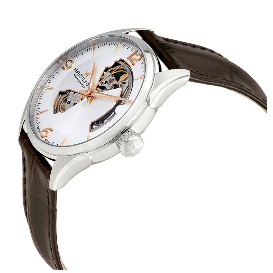 Đồng Hồ Nam Hamilton Jazzmaster Open Heart Silver Dial Men's Watch H32705551 Màu Trắng Bạc