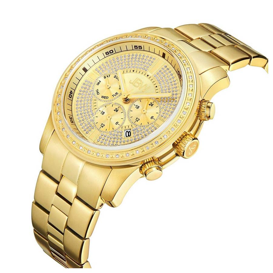 Đồng Hồ Nam JBW Vanquish Multi-Function Gold Diamond Dial Watch J6337B Màu Vàng