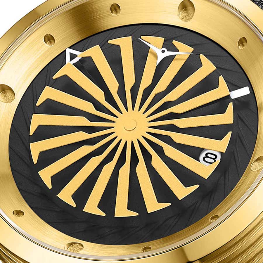 Đồng Hồ Nam Zinvo Blade 12k 44mm Màu Đen Vàng