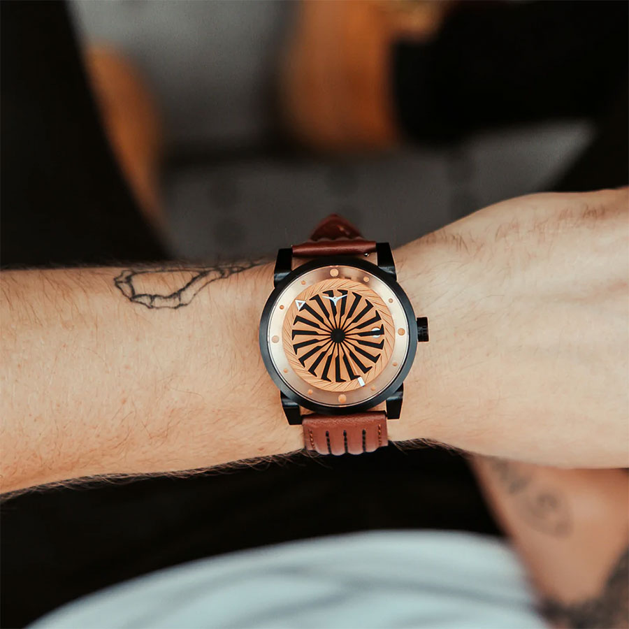 Đồng Hồ Nam Zinvo Blade Out Law Màu Nâu