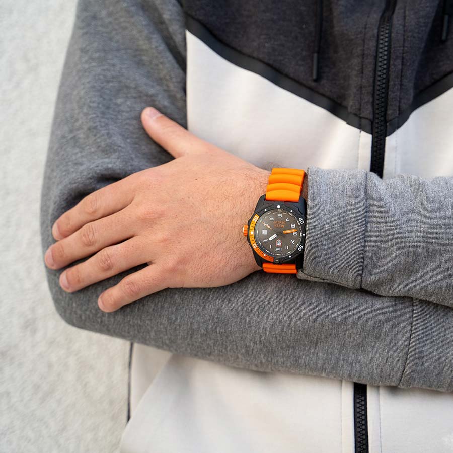 Đồng Hồ Nam Luminox Bear Grylls Survival, 42mm, Outdoor Explorer Watch 3729.NGU Màu Đen Cam