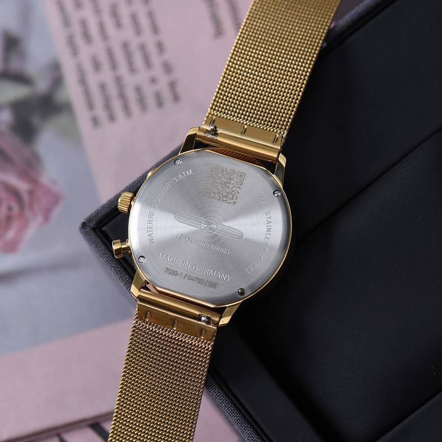 Đồng Hồ Nữ Zeppelin LZ 129 Hindenburg Moonphase 7039M1 Màu Vàng
