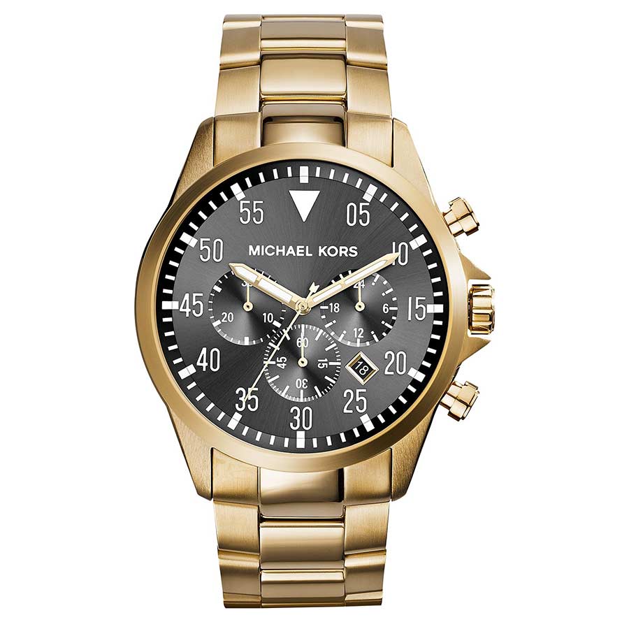 Đồng Hồ Nam Michael Kors MK8361 45mm Màu Đen Vàng