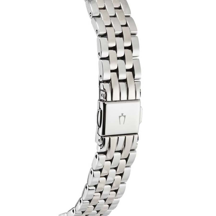 Đồng Hồ Nữ Bulova Diamond Accent Gallery Women's Watch 96R196 Màu Bạc