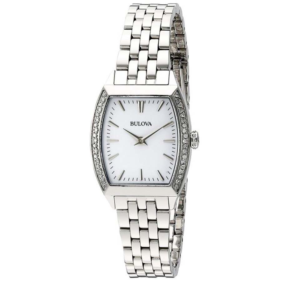 Đồng Hồ Nữ Bulova Diamond Accent Gallery Women's Watch 96R196 Màu Bạc