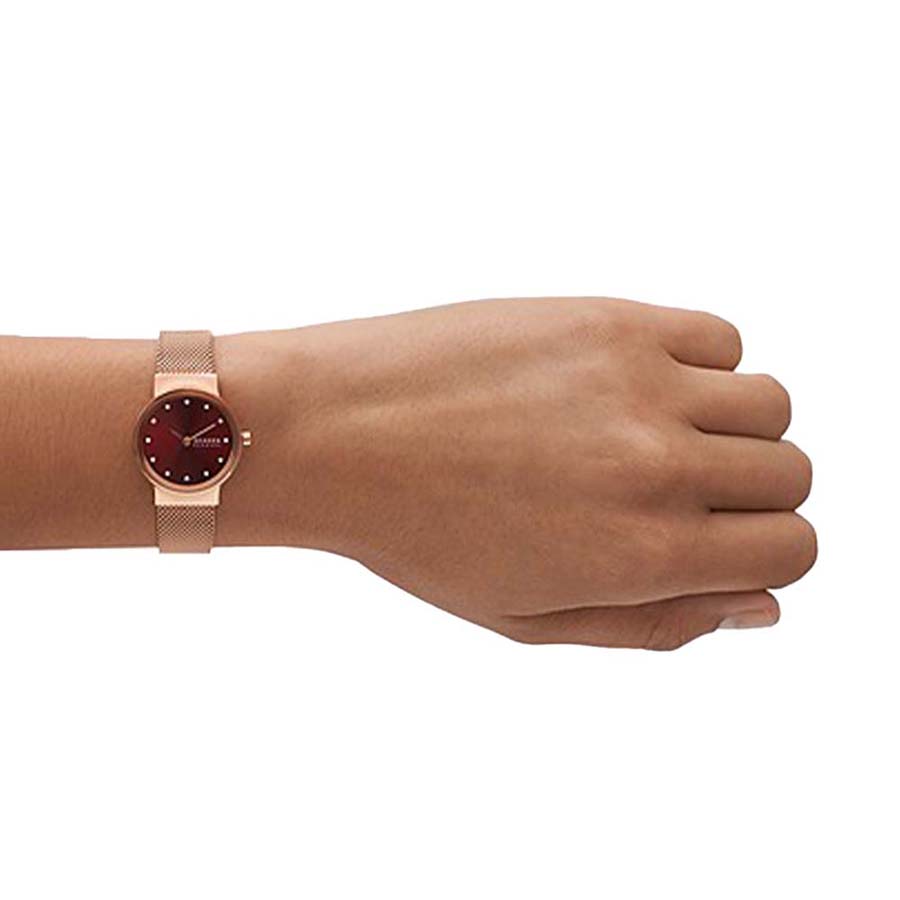 Đồng Hồ Nữ Skagen KW3067 Dây Kim Loại 26mm Màu Vàng Hồng