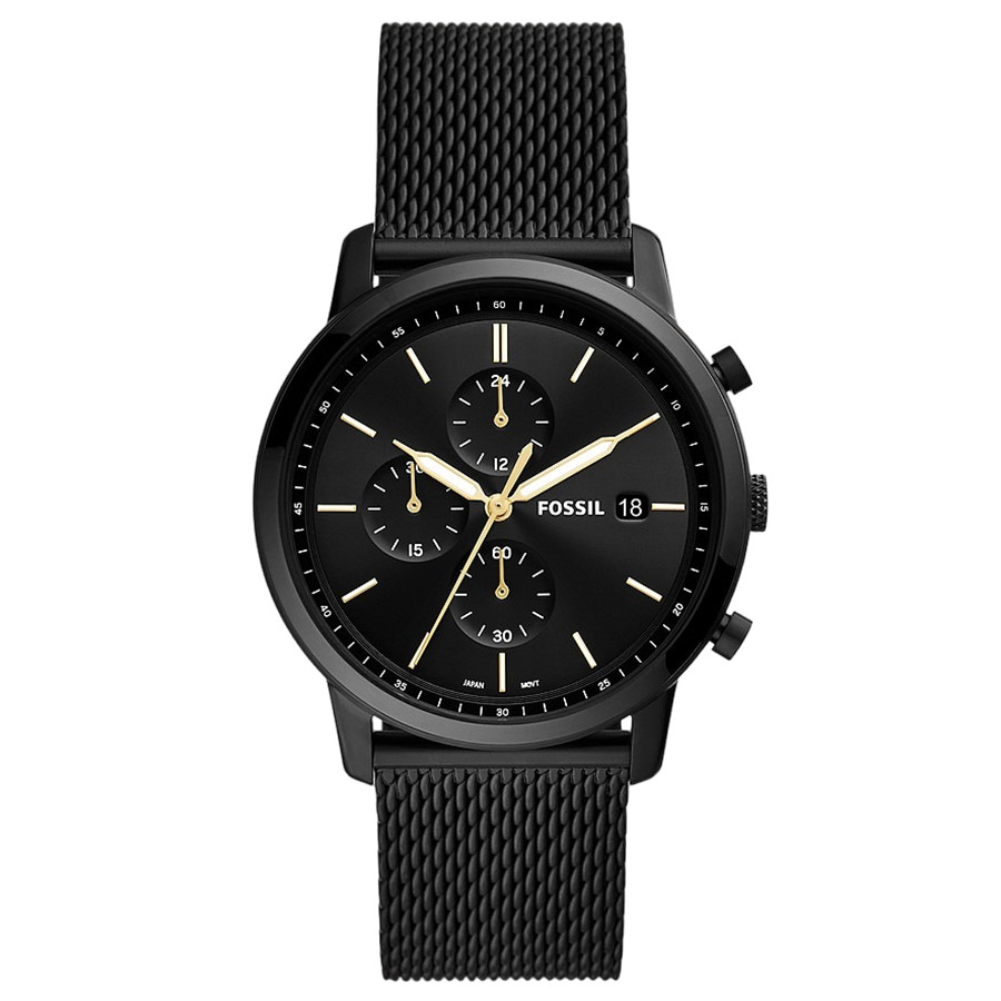 Đồng Hồ Nam Fossil Minimalist FS5943 Dây Thép Không Gỉ Màu Đen