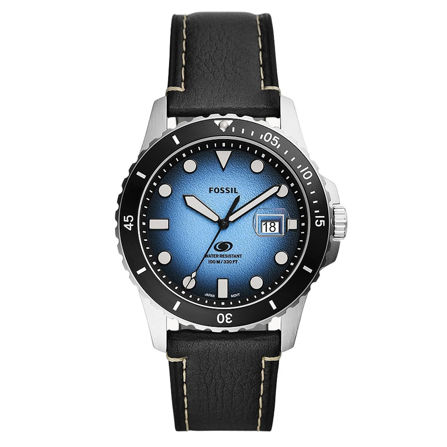 Đồng Hồ Nam Fossil Blue FS5960 Dây Da Màu Đen